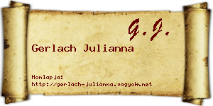 Gerlach Julianna névjegykártya